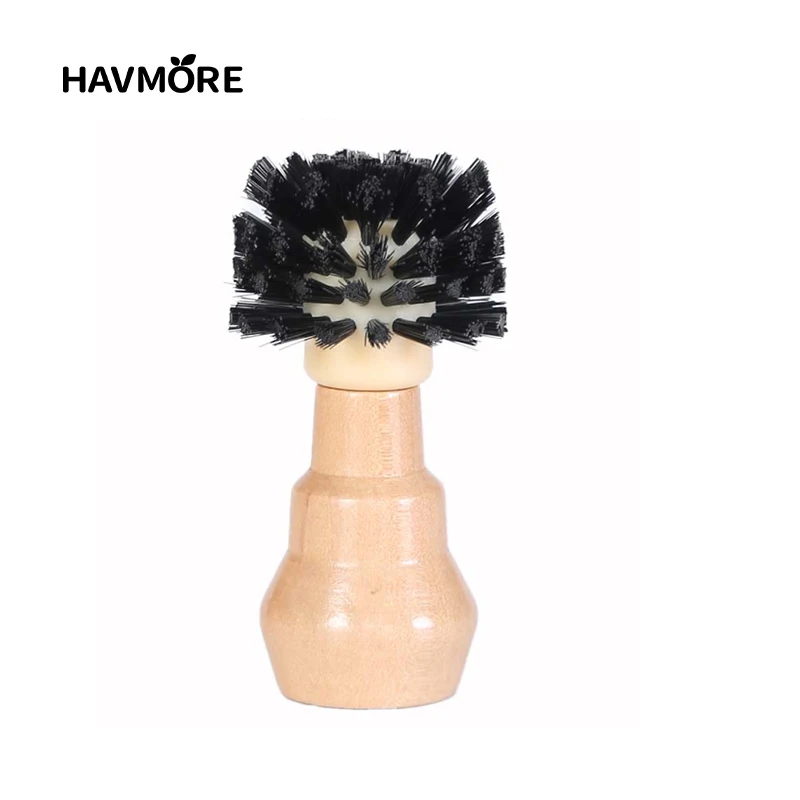 فرشاة تنظيف قهوة خشبية فاخرة