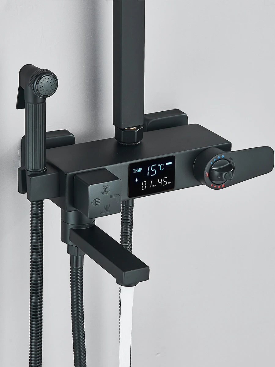 Rainfall shower head with water outlets