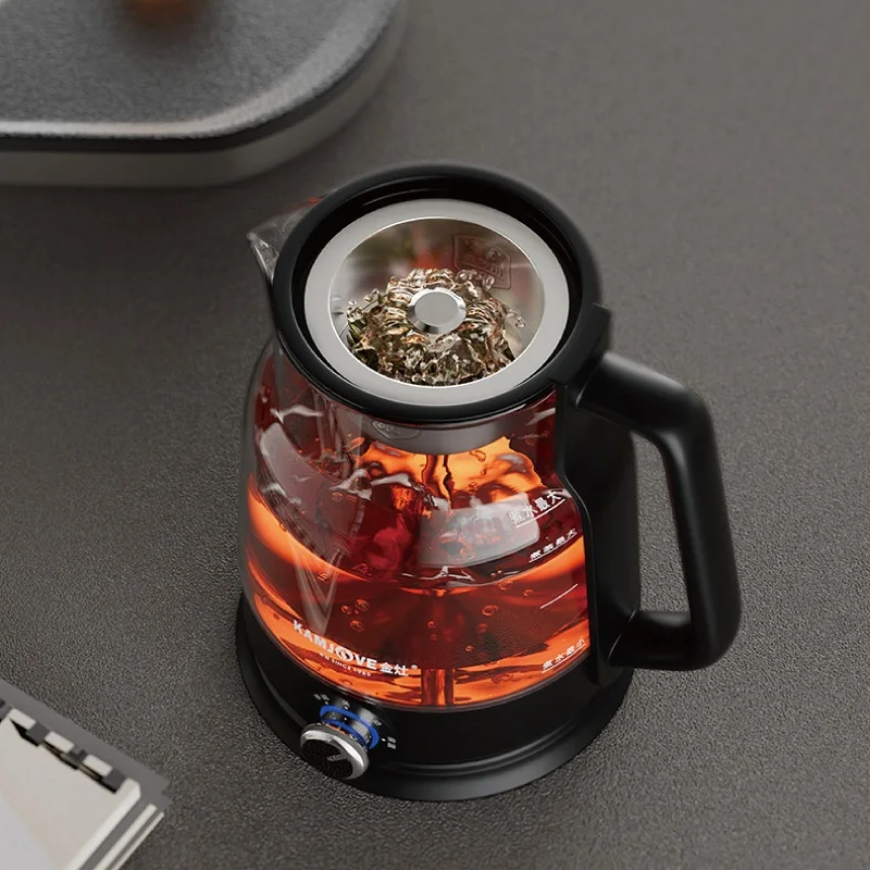 

600W Electric Kettle Coffee Tea Maker Thermos Black Pu 'er Glass Tea Maker Automatic Steam Spray Teapot Kettle Health Pot 1000ml