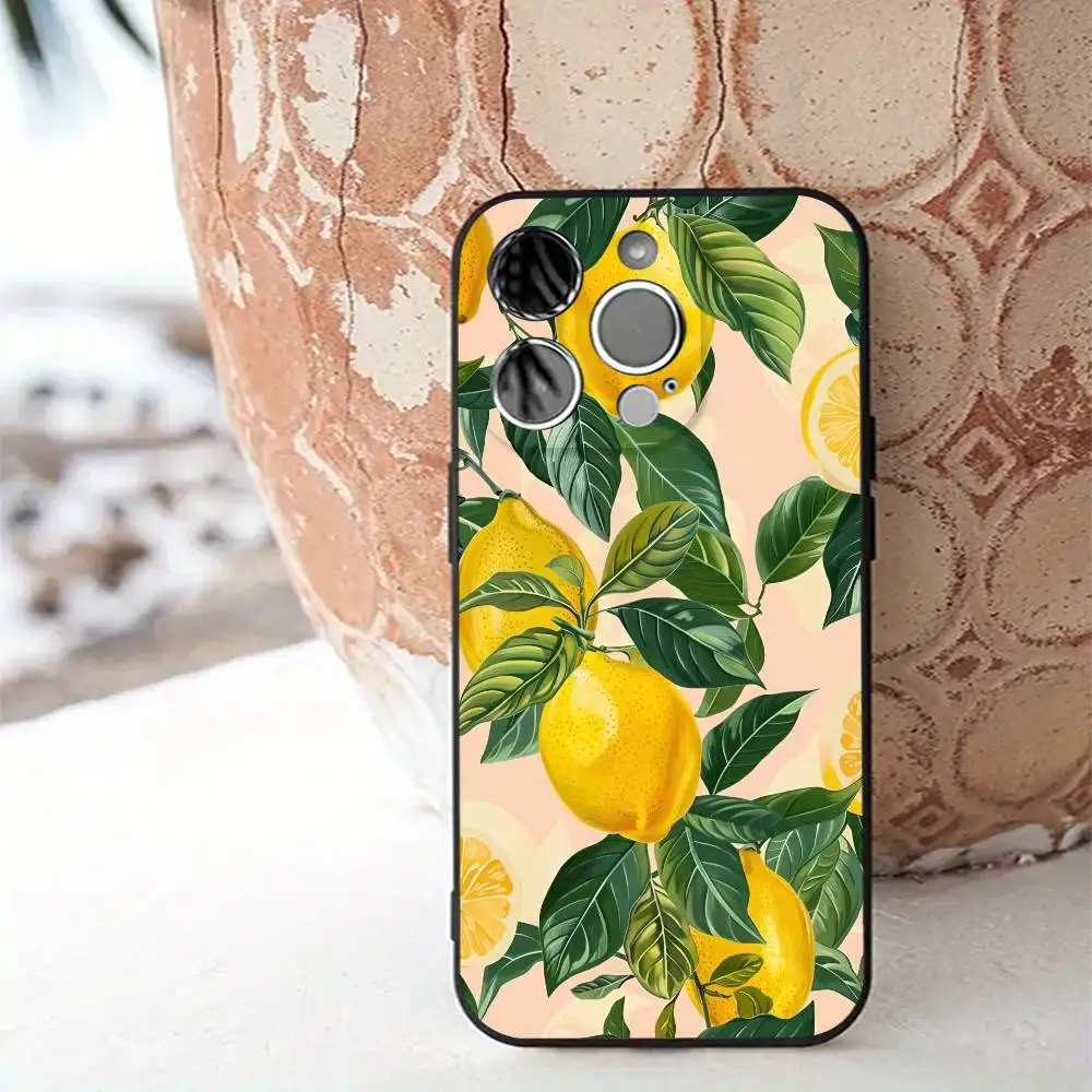Summer Fruit Lemon Shockproof Silicone Phone Case Cover