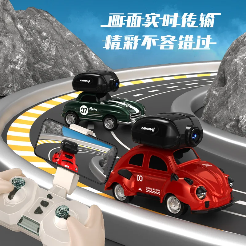 Rc Mini Remote Control Racing Car Drift Real Time Transmission Camera 2.4g Wireless Remote Control Car Fpv Toy Children'S Gift 3