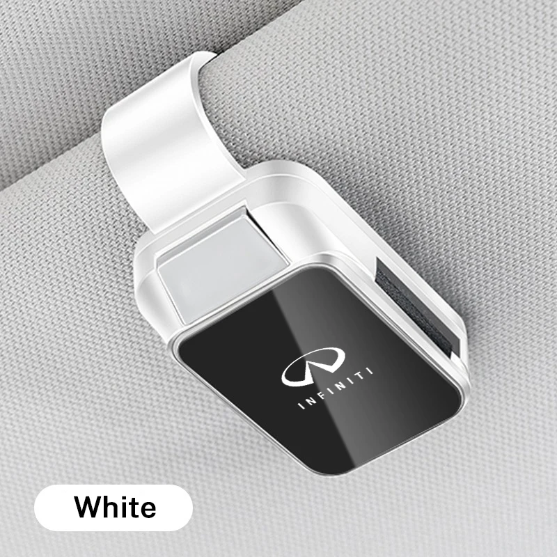 인피니티 QX60 QX70 QX80 QX50 Q60 Q50 Q30 QX30 Q70L ESQ 차량용 안경 케이스 홀더, 햇빛 가리개 선글라스 박스 걸이, 안경 클립