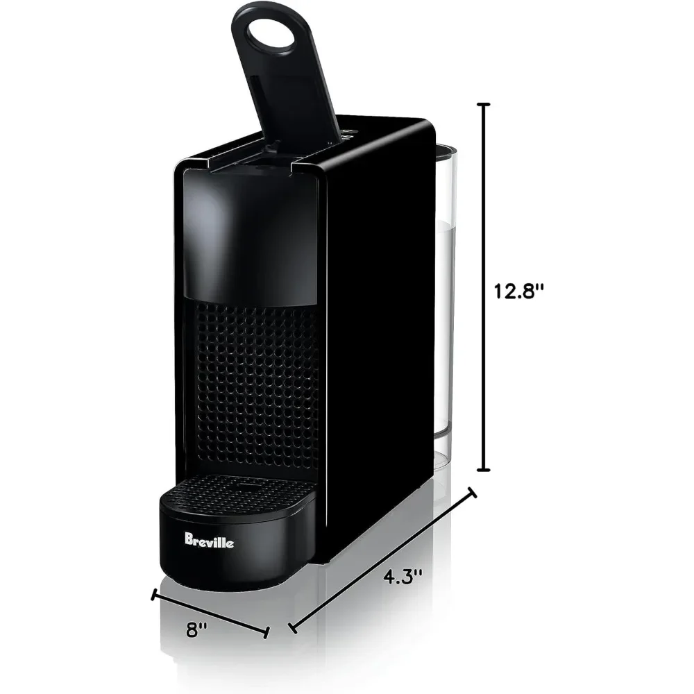 Essenza Mini Espresso Machine Italian Coffee Machine 0.6 Liters Piano Black Coffee Makers of Capsules Maker Capsule Kitchen Home
