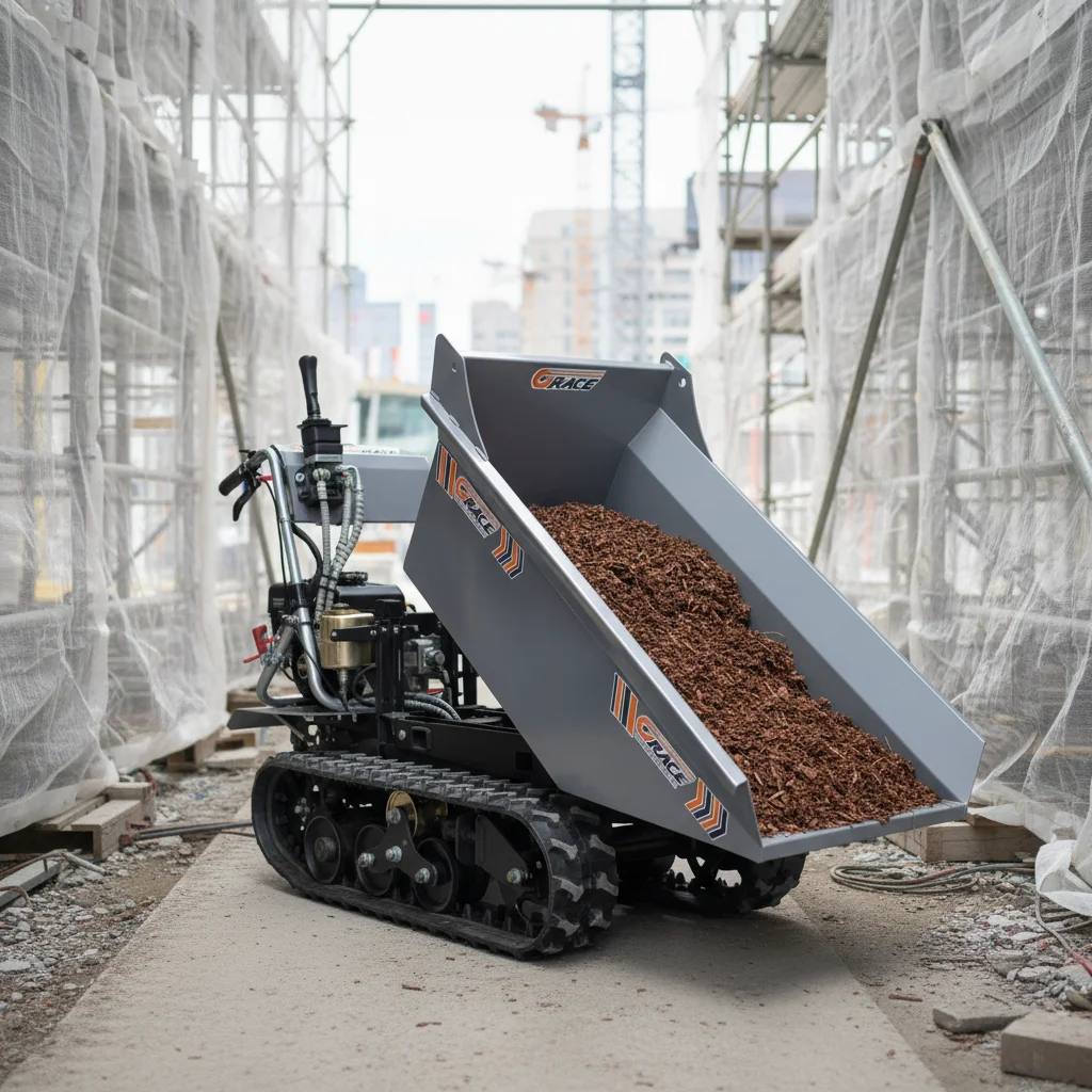 Ferngesteuerter Mini-Raupendumper für Bauarbeiten 900kg Hydraulischer Schwerlast-Raupendumper