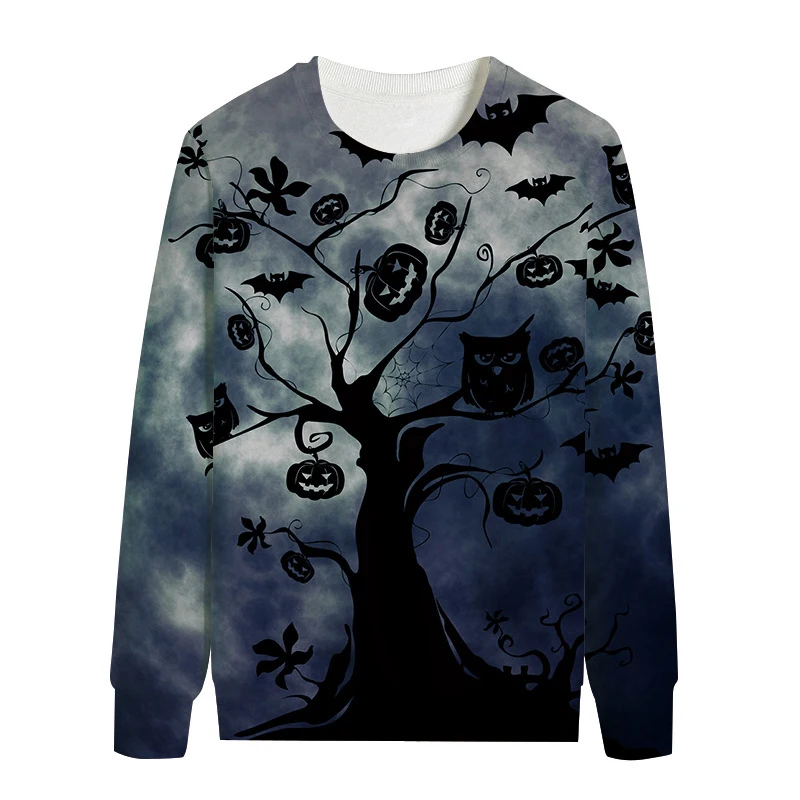 Halloween Pattern 3d Printed Sweatshirts for Men and Women Pullovers Harajuku Unisex Tops