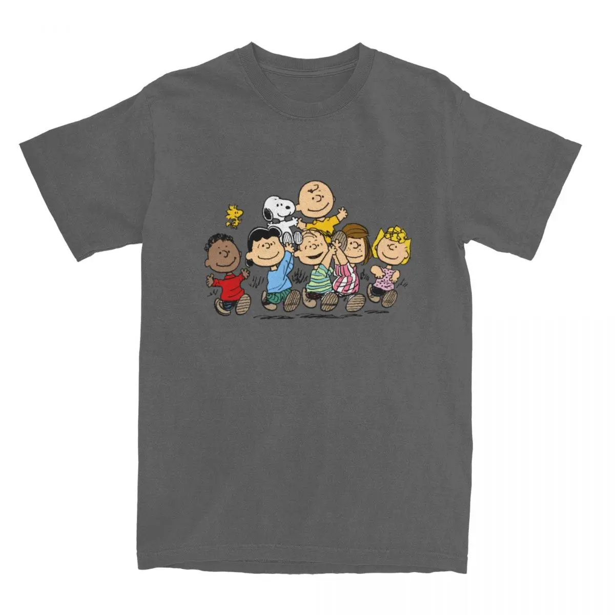 thumbnail image 1 of Camiseta de algodón puro con personajes de cómic de Peanuts para hombre y mujer, divertida, con Snoopy, Charlie Brown, Linus y Lucy, ropa, 1 of 5