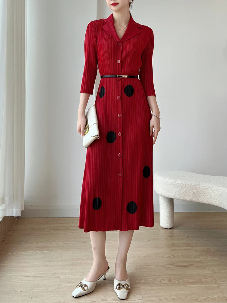 

Новинка Осень 2024 женское платье с V-образным вырезом длинное стильное платье с поясом в корейском винтажном стиле женское платье с длинным рукавом