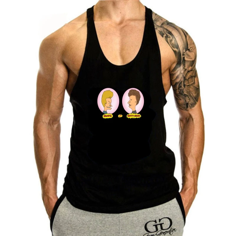 

Майка Beavis и Butthead для взрослых, комедия ситком, новинка, мужская майка из 100% хлопка с мультяшным рисунком, мужская майка унисекс, Новая мода