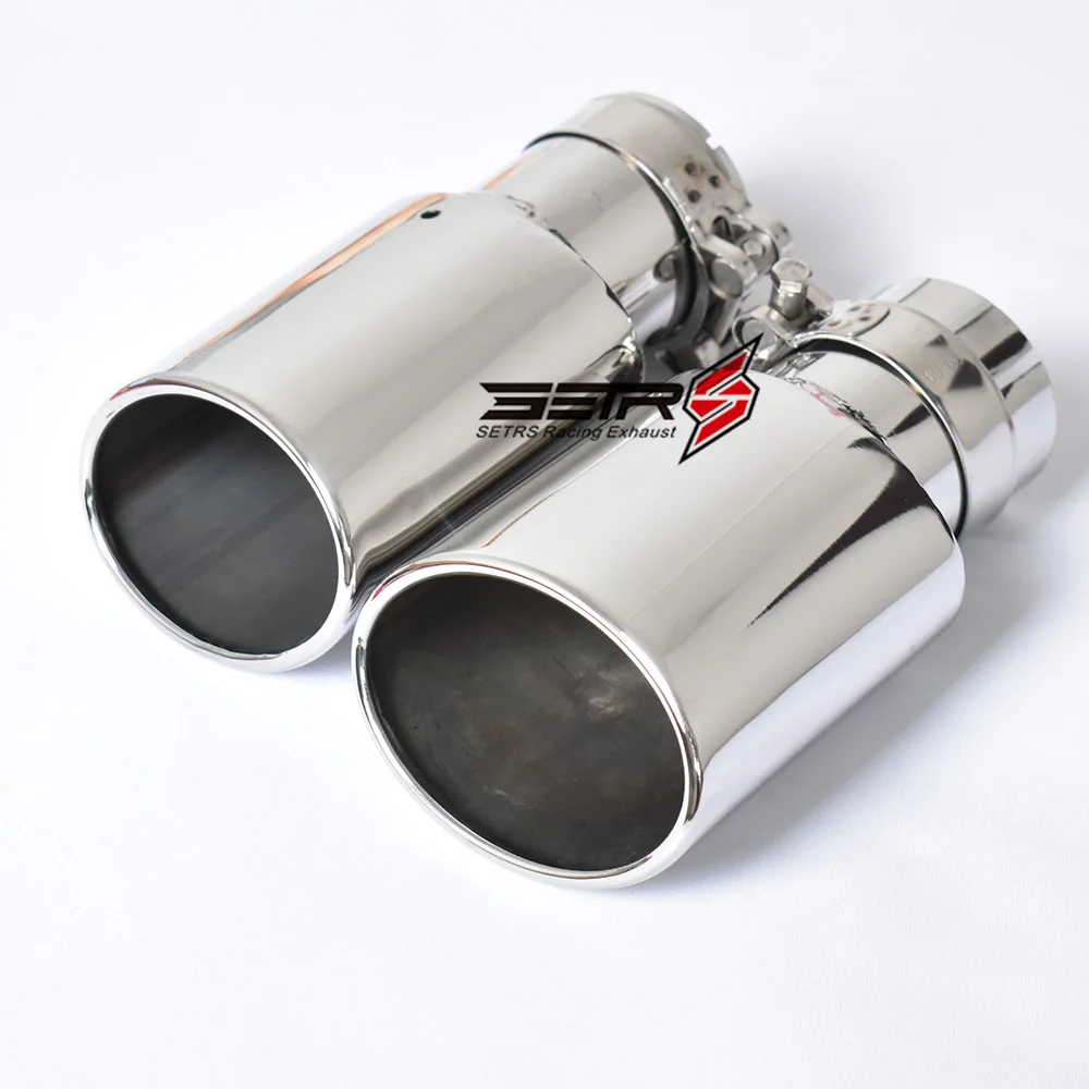 Car Accessories Outlet 1PC 105 mm Oval Stainless Steel Universal Exhaust Tip Muffler Pipe For Reiz Carola exhaust muffler tip exhaust pipe muffler exhaust trim pipe