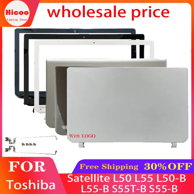 

NEW Laptops Frame LCD Back Cover Case Front Frame Hinges for Toshiba Satellite L50 L55 L50-B L55-B S55T-B S55-B No Touch