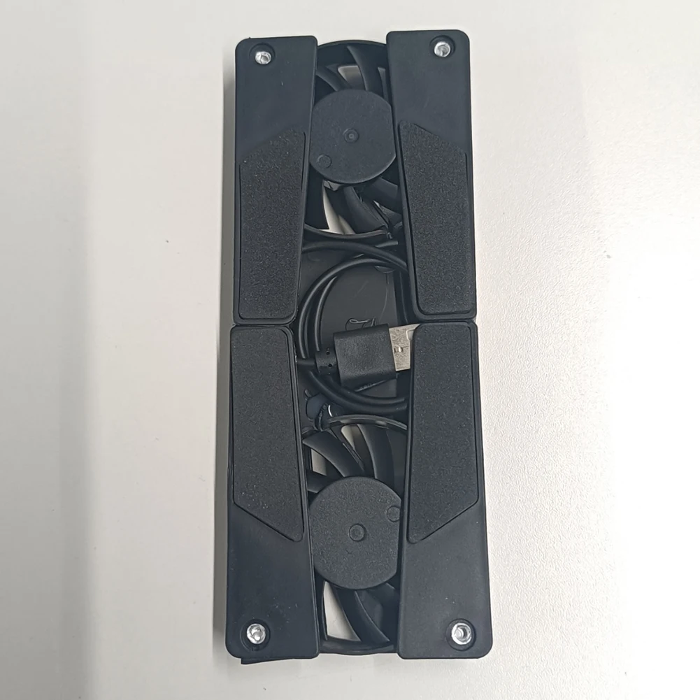 USB 전원 공급 노트북 쿨링 패드, 이중 60mm 팬 접이식 쿨러 패드, 노트북..