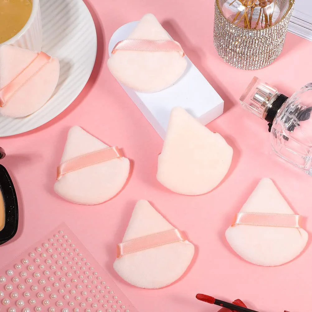 Powder Puff Face Makeup Sponge Cosmetics Soft Cotton Face Powder Puff  Washable Velvet Makeup Puff Tools 5