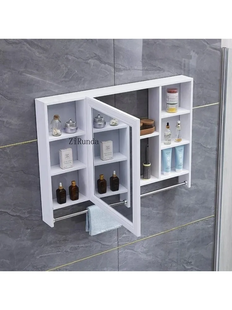 Smart Bathroom Mirror Cabinet Simple Large Capacity Toilet Narrow Mirror Cabinet Shelv Home Furniture Arredo Bagno FYBC