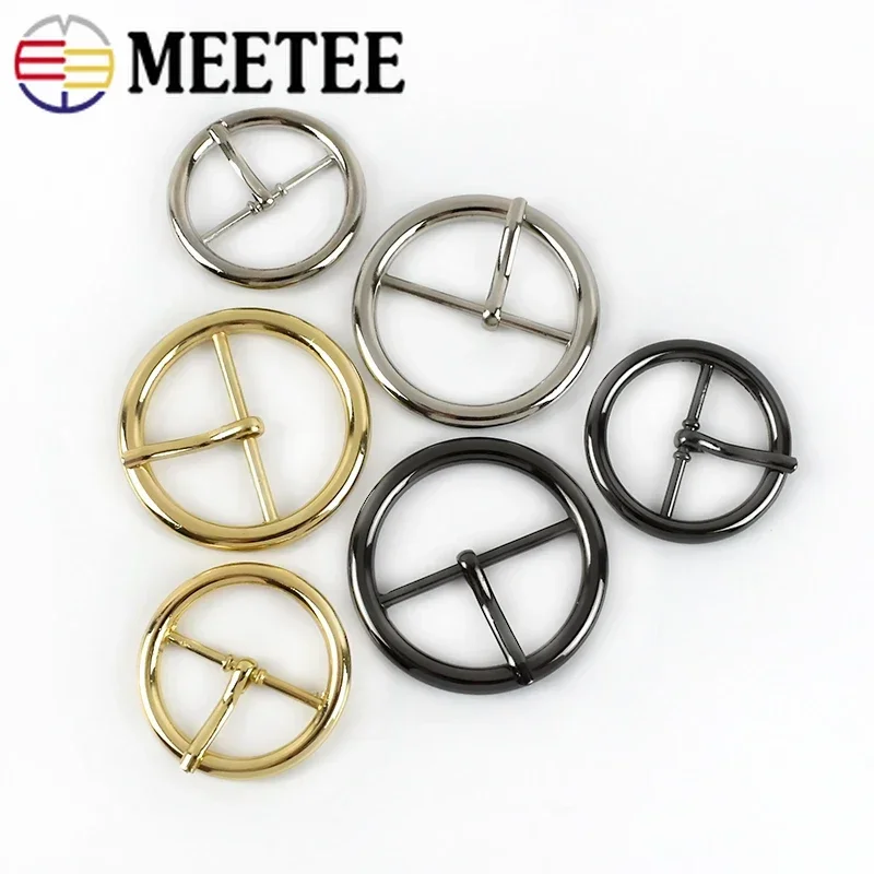 Meetee 가방 스트랩용 금속 핀 버클, 벨트 걸쇠 조절기, 의류 신발 후크 버클, DIY 하드웨어 액세서리, 15-38mm, 4 개, 10 개