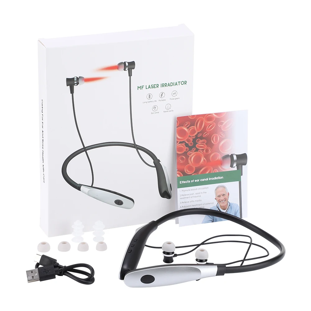 Portable Nasal and Ear Canal Laser Irradiator Rechargeable Neck-hanging 650nm La