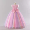 Shiny Toddler Stunning Little Big Girls Feather Sleeves Flower Girl Birthday Party Pageant Formal Holiday Christmas Dress 3