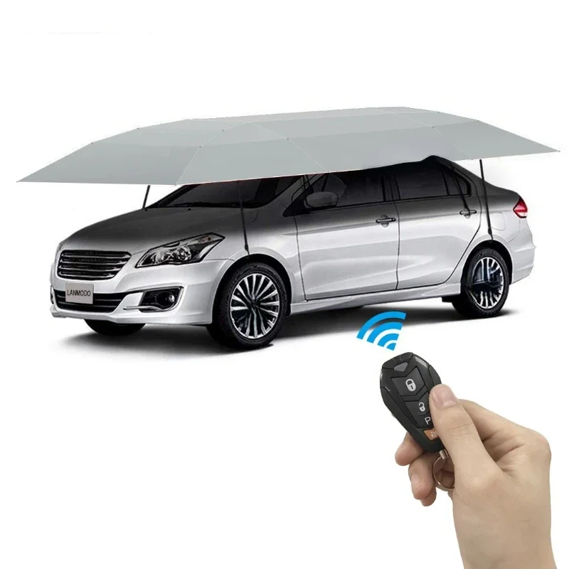 

exterior car cover automatic car umbrella sunlight reflected opaque car canopy