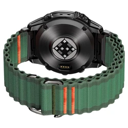 Versatile QuickFit Nylon Fabric Watch Strap - 22mm/26mm Adjustable Band - QuickFit 26mm (Green)