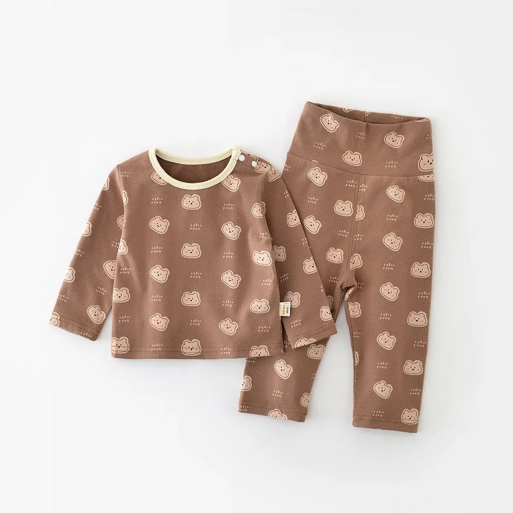 Baby Girls Bunny Print Pajama Suit Autumn Sleep Wear