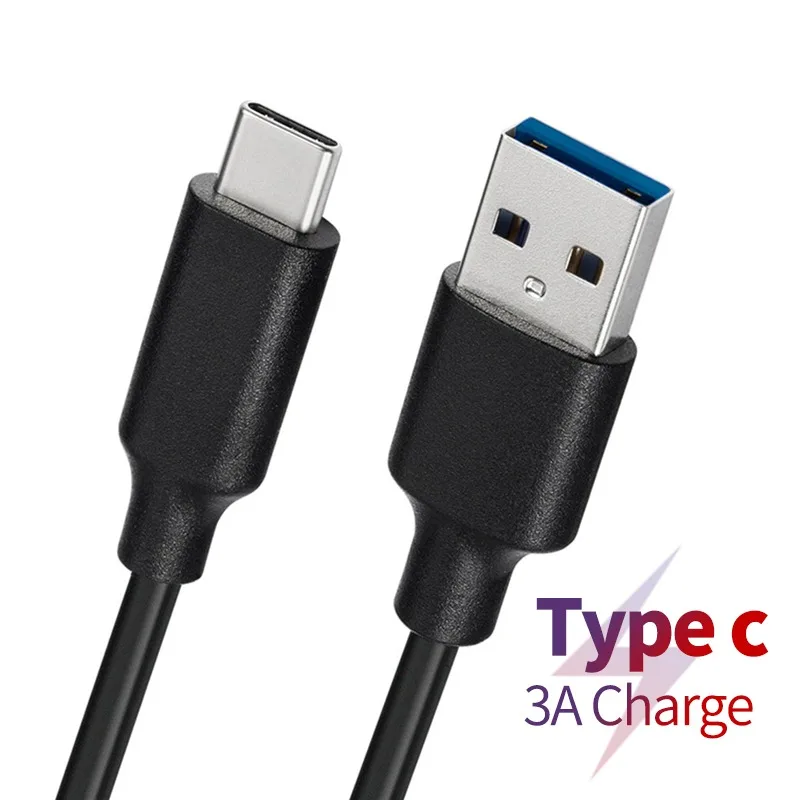 

USB 3.1 Fast Charging USB-C Charger Mobile Phone Cord 0.15m 0.2m 0.5m 1m 1.5m 2m 3m 3A Type c Data Cable Black Wire