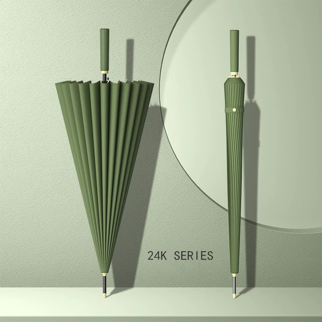 Klasszikus 24 Csont Hosszú Fogantyú Üzleti Esernyő Férfiaknak Vintage Automatikus Egyenes, Megerősített Ünnepi Születésnapi Ajándékhoz - Image 3