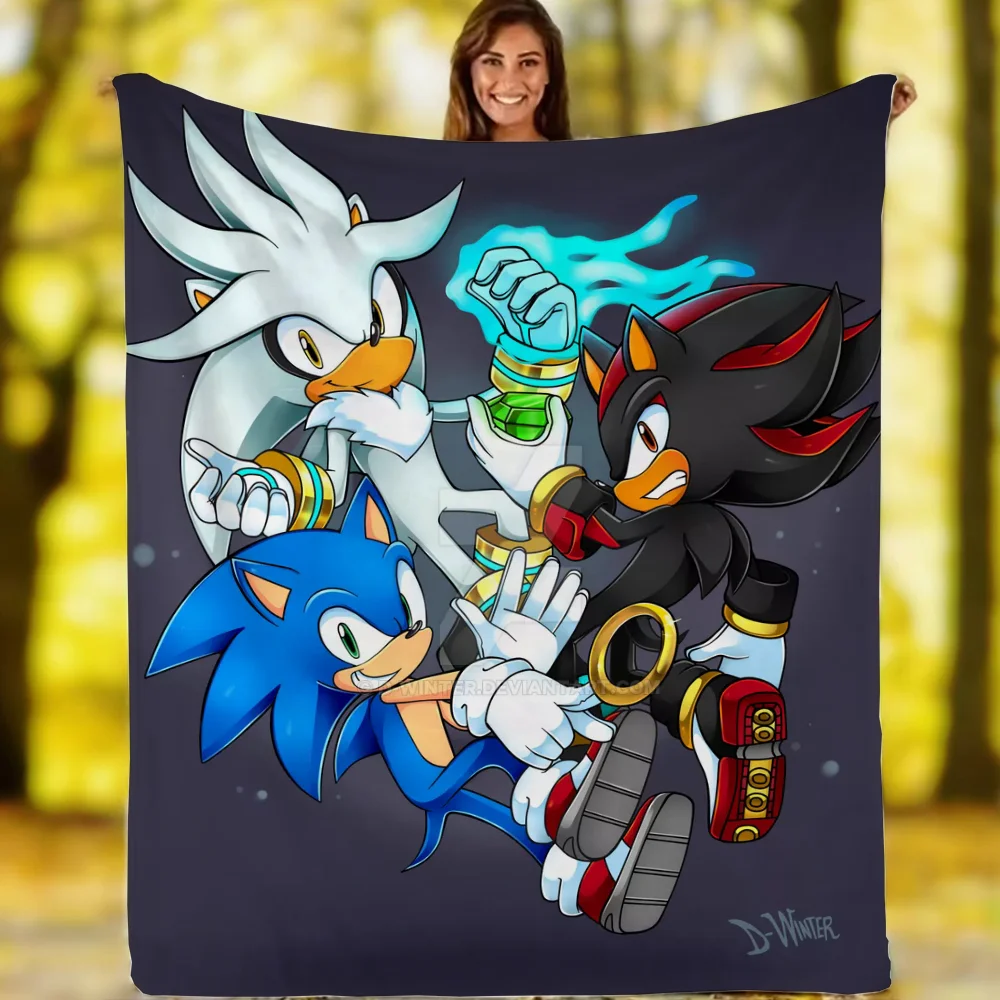 Luxury Throw Blanket for Sofa Luxury Sonic Fluffy Soft Blankets King Size Microfiber Bedding Plaid Cobija Blankets and Throws 3