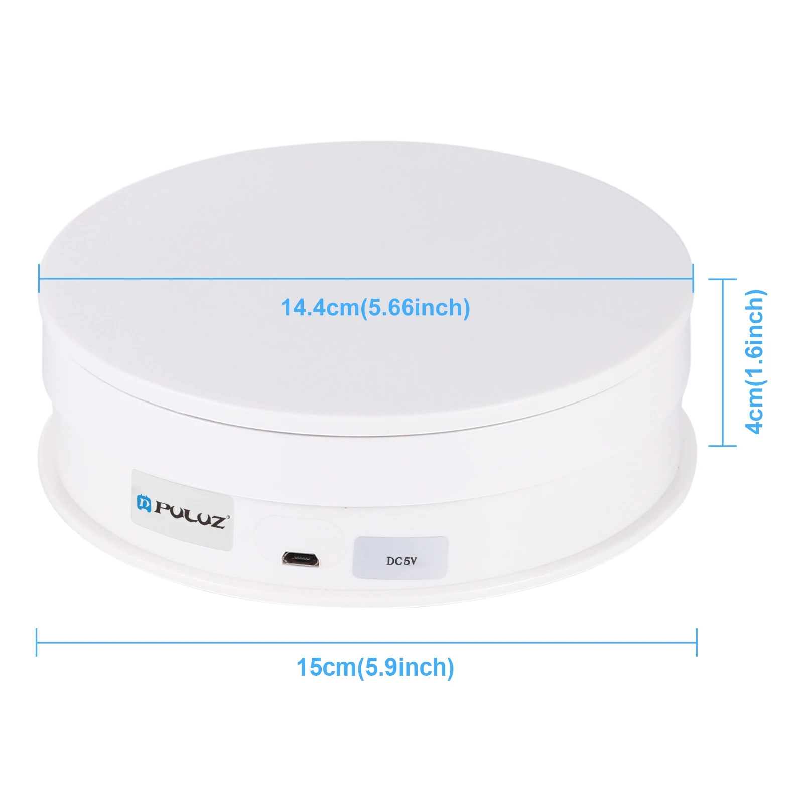 PULUZ 15cm Adjusting Speed Rotating Turntable Display Stand USB Electric 360 Degree Remote Control Photography Turntable photography turntable