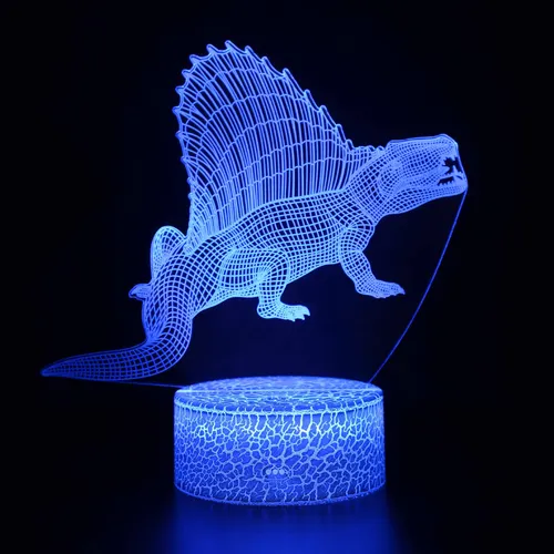 3D 귀여운 공룡 야간 조명, 아이 LED 디노 램프, 사랑스러운 USB 아크릴 안경 테이블 야간 조명, 어린이 선물 램프, 침실 장식 2