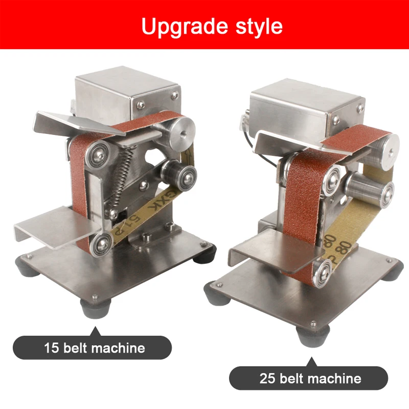 Belt Sander Belt Sander 110V/220V Mini Electric Polishing Grinding Machine Cutter Edges Sharpener Multifunctional Grinder With 10PCS Belt electric grinder electric sander belt sander