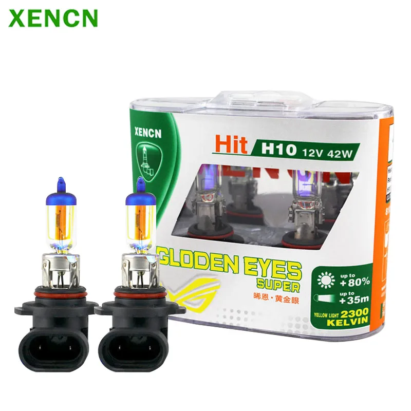 H10 12v 42w 9145 2300k Golden Eye Super Yellow Car Light Auto Halogen Bulbs Lamps Free Shipping 2pcs - Fog Light Bulbs - AliExpress