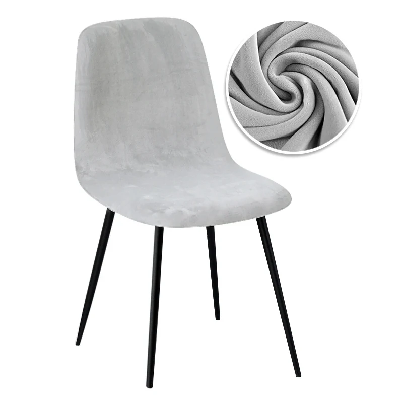 Elegant Velvet & Jacquard Stretch Chair Covers - Short Back Dining and Bar Seat Covers for Home, Hotel, or Wedding Events