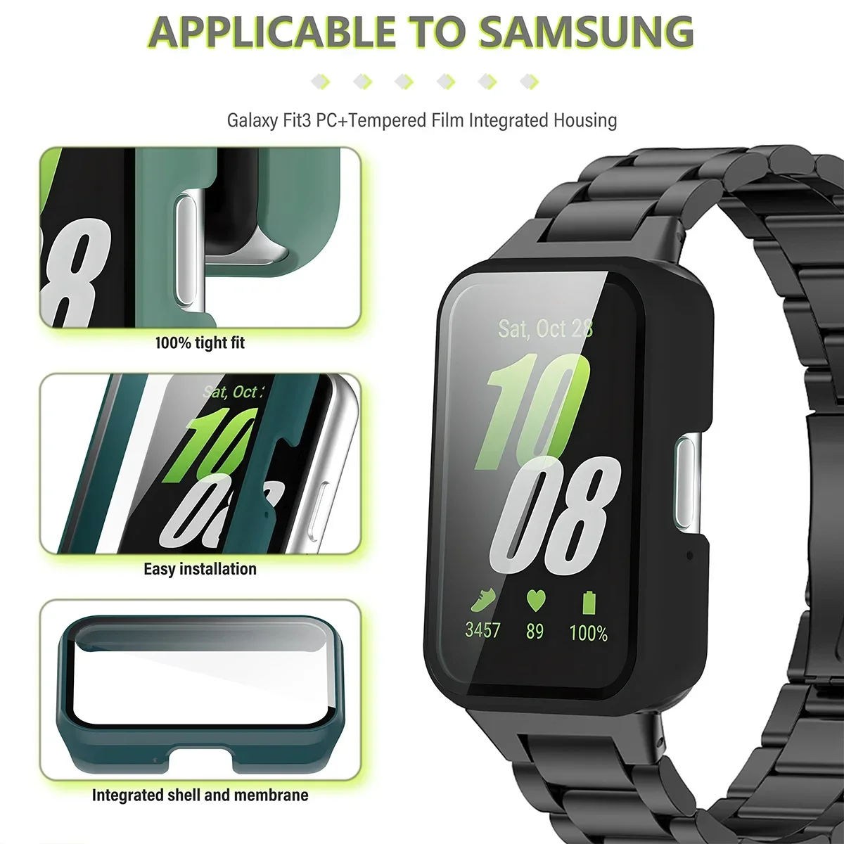 Premium Smartwatch Protective Cover with Tempered Glass - Anti-Fall & Scratch-Resistant
