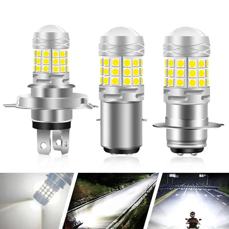 1 pz 6 V/12 V DC BA20D H6 LED faro del motociclo lampadina 3000 K abbagliante e anabbagliante ciclomotore moto luce moto scooter ATV testa fendinebbia  201355758