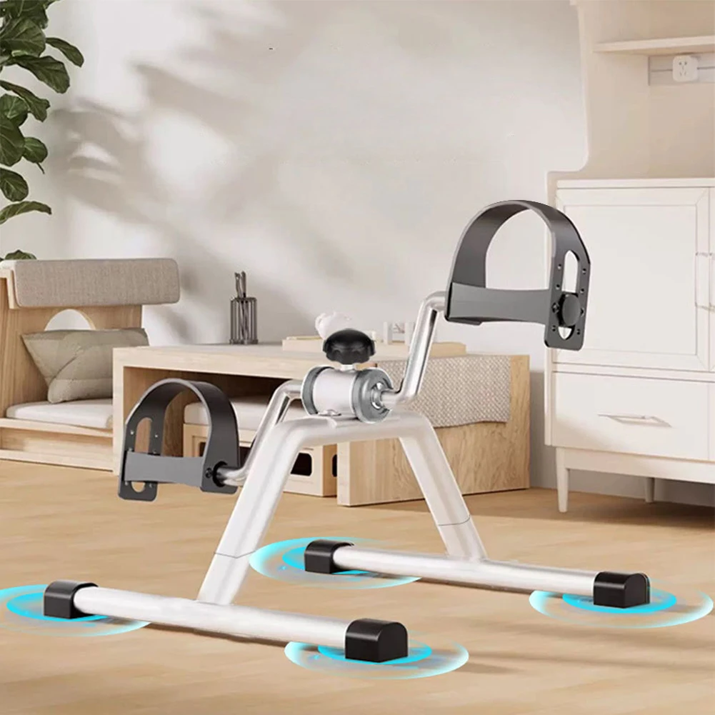 Portable Pedal Exerciser Mini Exercise Bike Under Desk Bike Pedal Exerciser Foot Peddler Machine Indoor Leg Rehabilitation