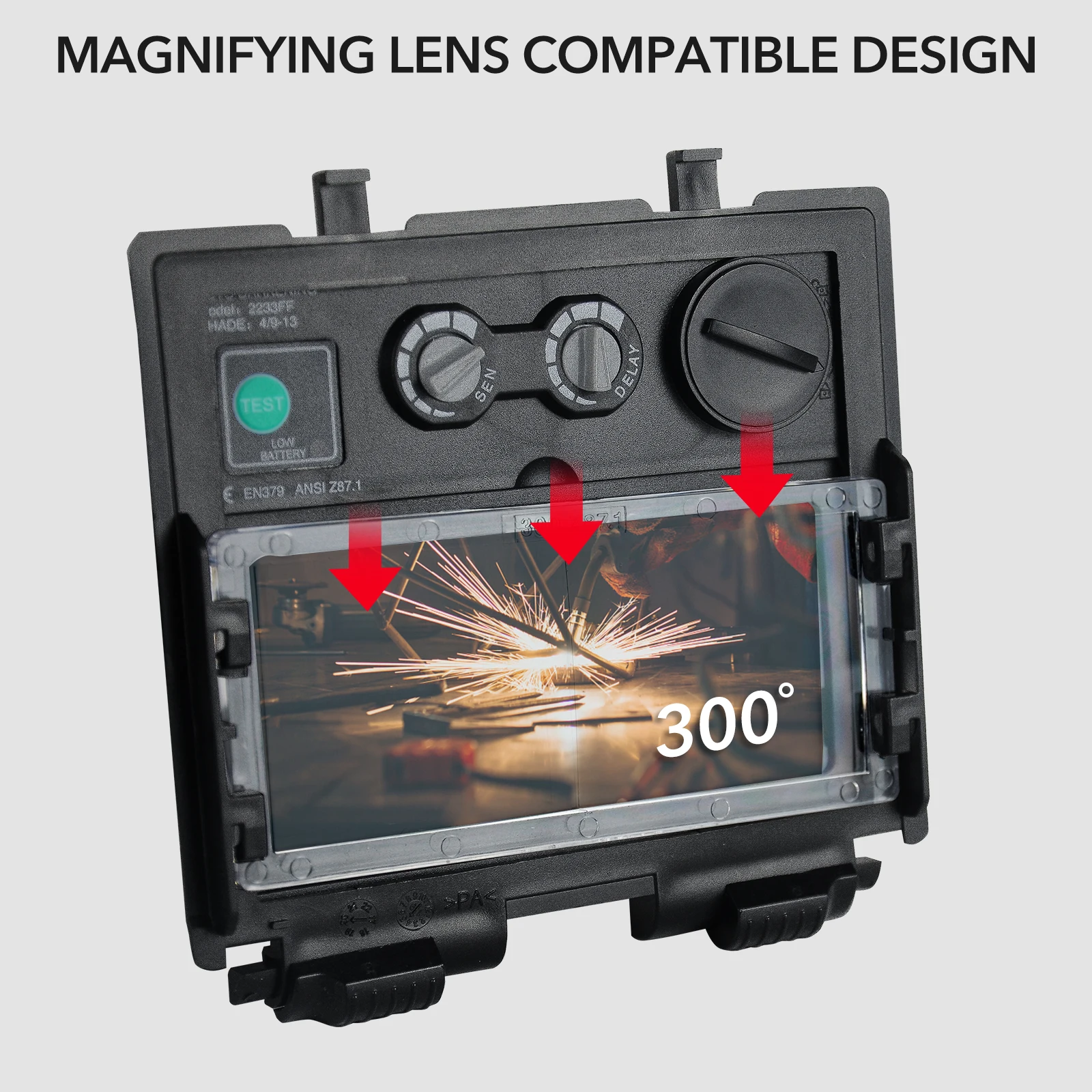 Masque De Soudure,Loupe De Soudage à L'arc,lentille De Soudage écran De Casque Verre Dioptrie 1