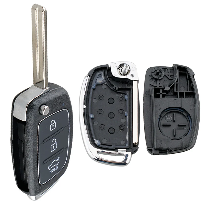 Carcasa Para Llave De Control Remoto, Funda Fob Para Hyundai I20 I30 IX20 IX35 Kia Picanto Sportage Sorento, Accesorios Plegables Con Tapa De 3 Botones Para Coche Compra Barata En