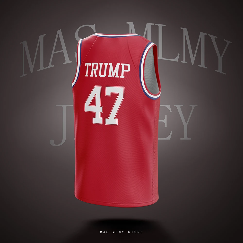 USA Trump 47th USA President &ldquo;DREAM BIG AGAIN&rdquo; Printed Youth Adult Basketball Jersey