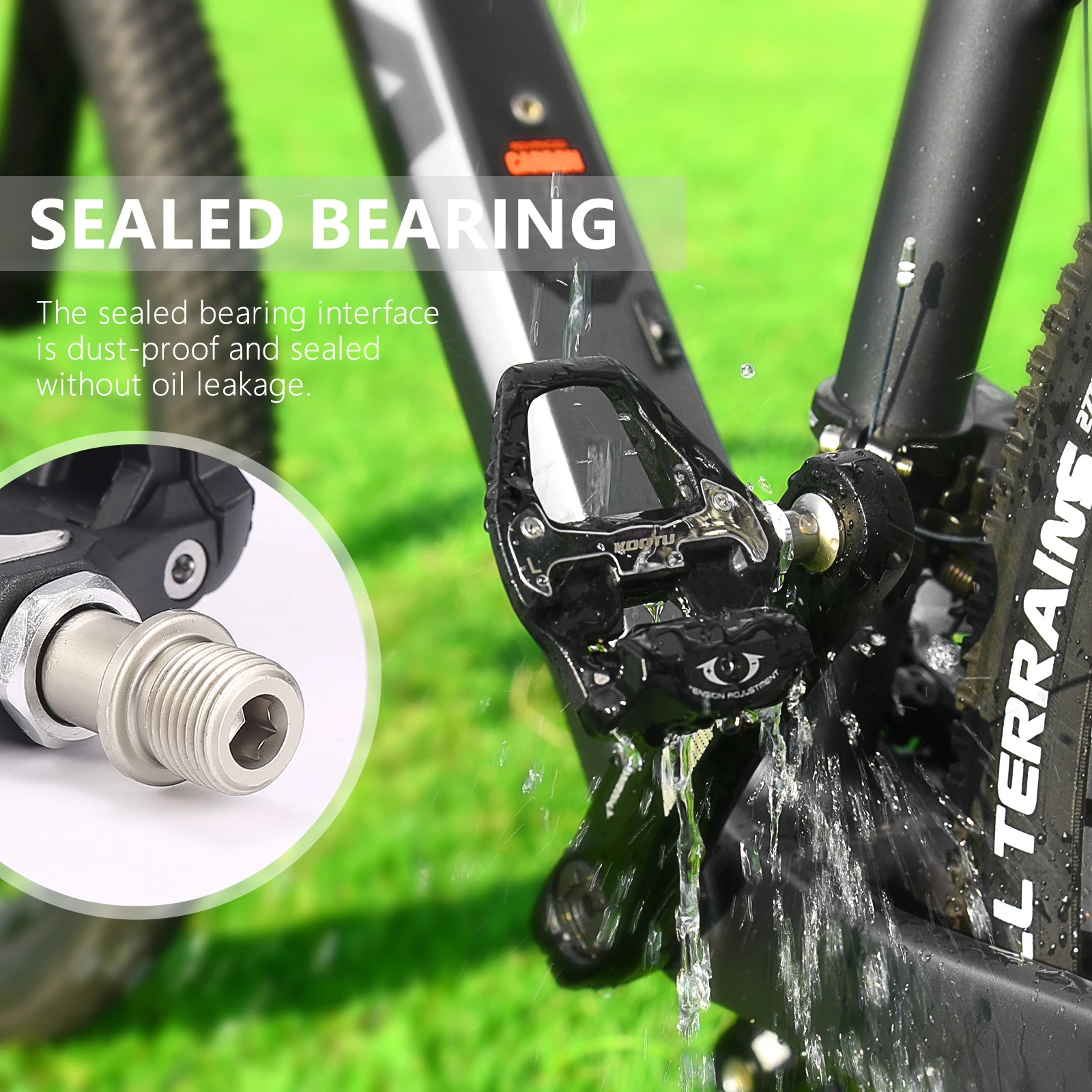 Description Picture 5 of itemKOOTU Road Bike Clip-On PedalsRoad Bike Self-Locking PedalsSPD SL System with Clip-On Pedals