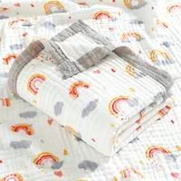 Children's Bath Towel Cotton Blanket Multi-color Antibacterial High-density 6-layer Gauze Blanket Spring and Autumn 2