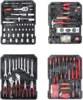 799pcs Aluminum Trolley Case Tool Set Silver, House Repair Kit Set, Household Hand Tool Set, with Tool Belt,(Black) 2
