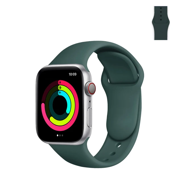 Sport Silicone Strap for Apple Watch Band 45mm 41mm 40mm 38mm Soft Bands Waterproof Wristbands for iWatch Series 7 SE6 5 4 3 2 1 21