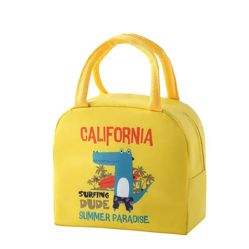 Kawaii Lunch Bag Cartoon Portable Thermal Bag Children Student Lunch Box Keep Food Warm Picnic Bags For Boys Girls