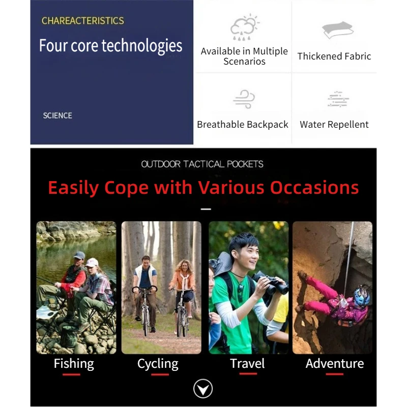 High End Waterproof Luya Waist Bag Multifunctional Outdoor Single Shoulder Crossbody Bag, Suitable for Sports Travel and Fishing