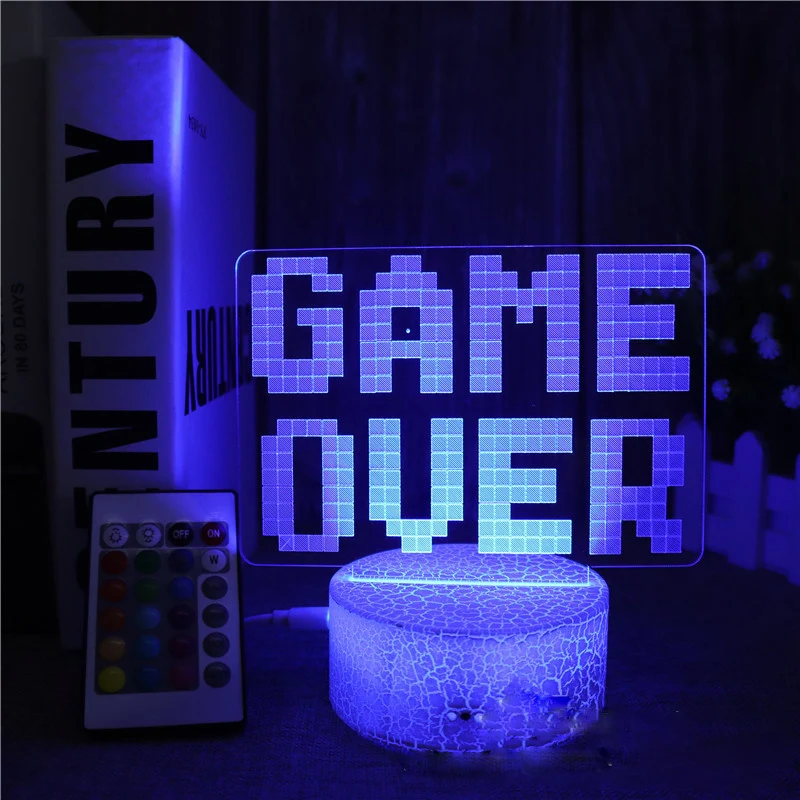 

Gaming Room 3D Night Lamp Desk Setup Lighting Decor on The Table Game Car Motorcycle Sensor Light for Kids Bedside Gift