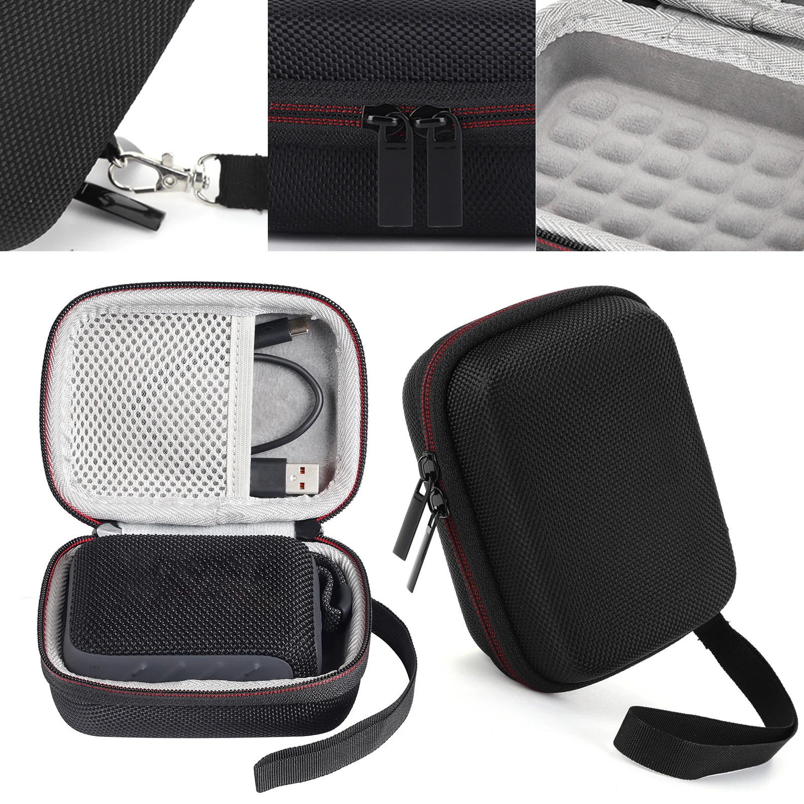 Hard EVA Travel Case Shockproof Portable Storage Bag Waterproof EVA Protective Case for JBL Go 4 Bluetooth-Compatible Speaker