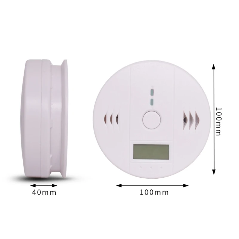 일산화탄소 감지기 배터리 작동 LED 디지털 디스플레이 CO 알람 감지기