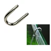 Aquarium CO2 Regulator Diffuser Atomizer Air Pump Stainless Steel U-shaped Tube Curved Connector 2