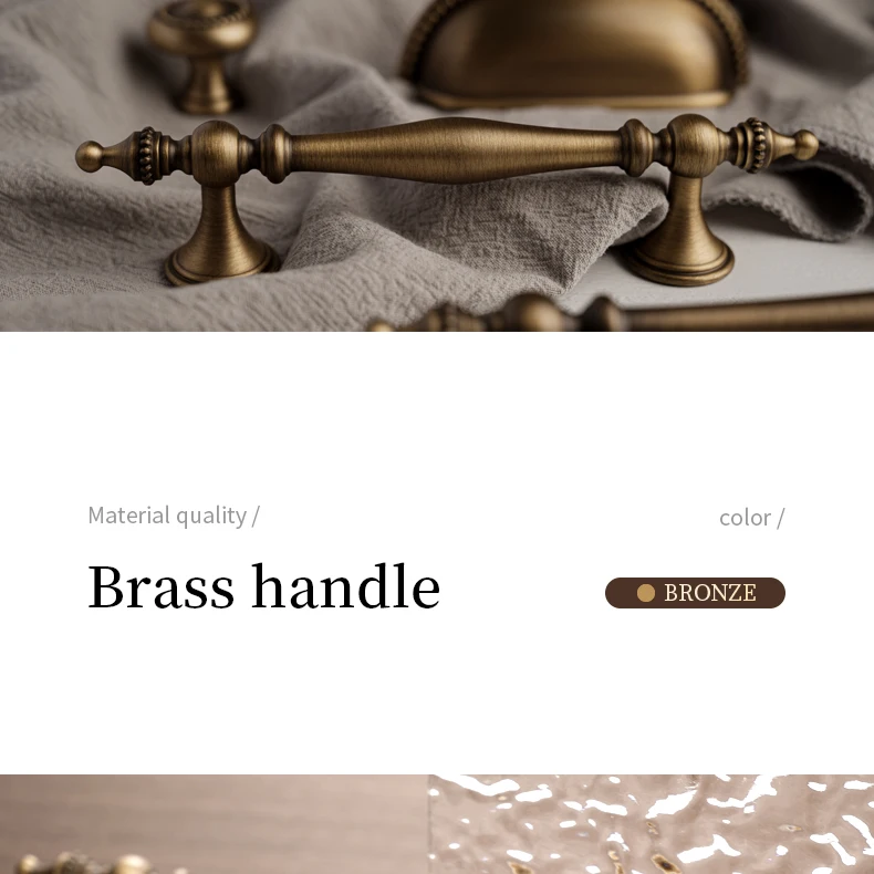 solid brass cabinet handle antique bronze kitchen cupboard pull