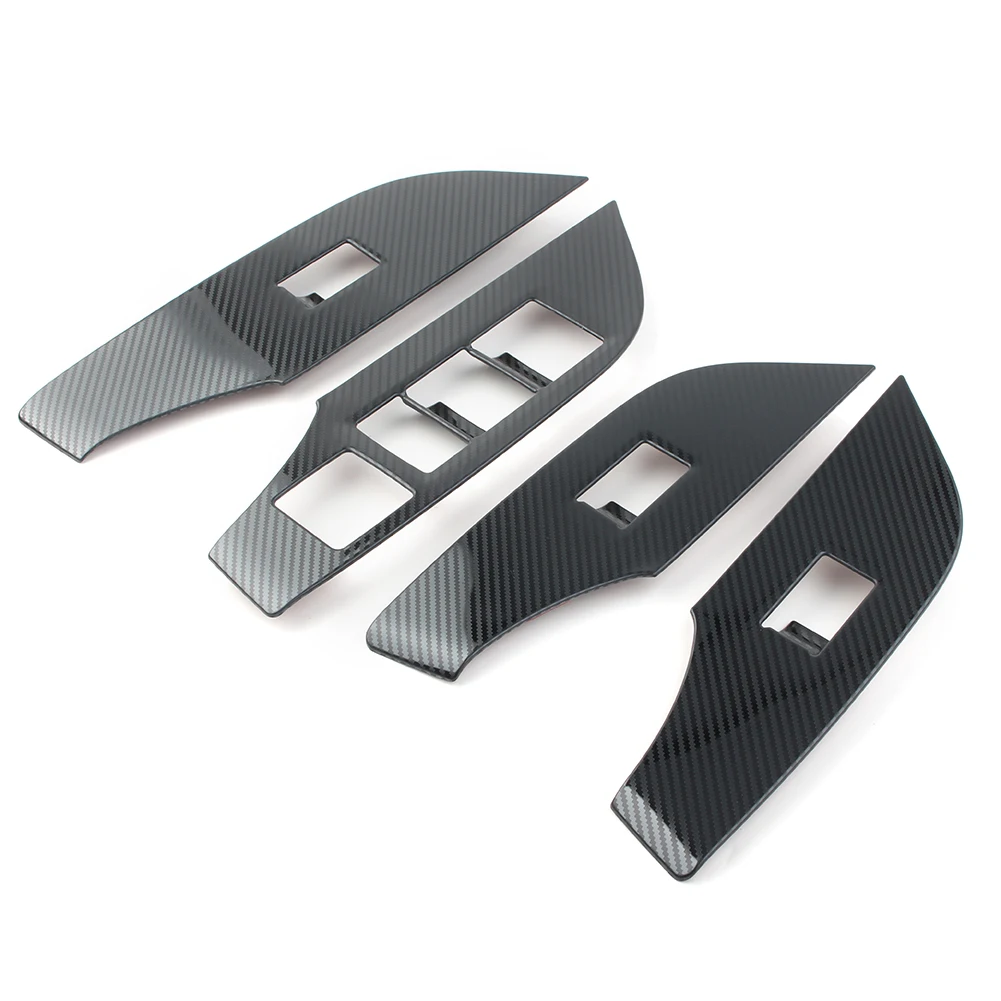 

Car Interior Window Lift Switch Panel Cover Trims Carbon Fiber ABS For Toyota RAV4 RAV 4 2019 2020 LHD