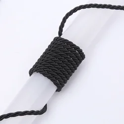 Luxurious 3 - Ply Braided Silk Rope - 5mm Polyester Cord - 10Meter (Black 5mm)